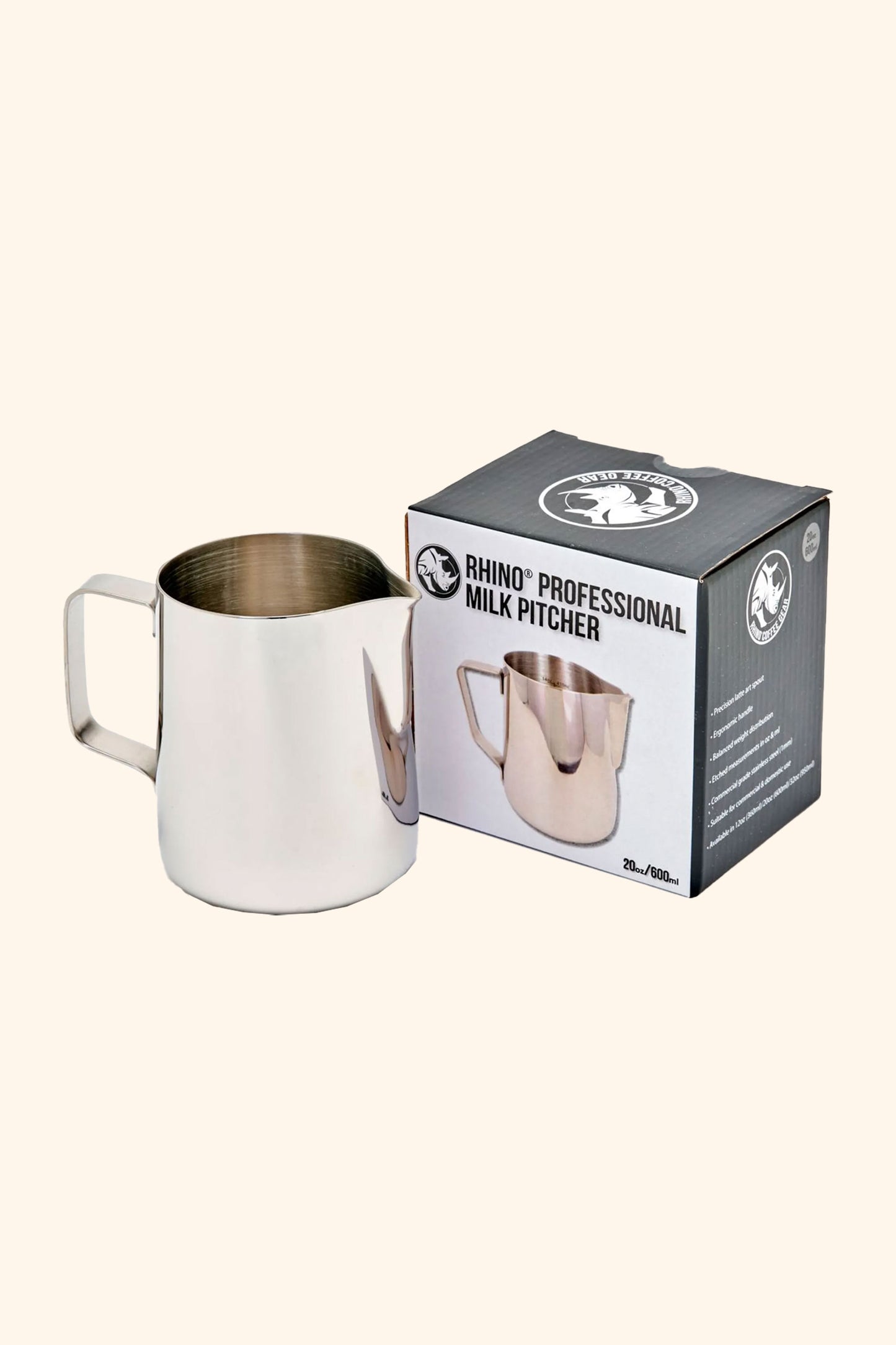 RHINO Profi-Milchkännchen – Edelstahl