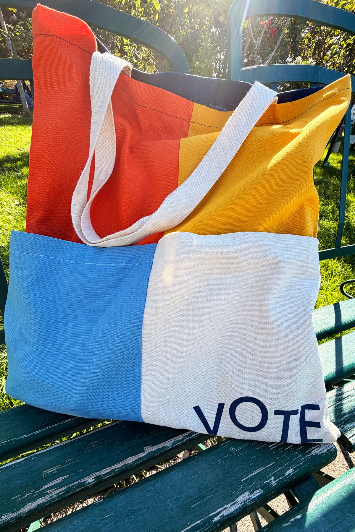 Vote Pocket Tote - Colour Block