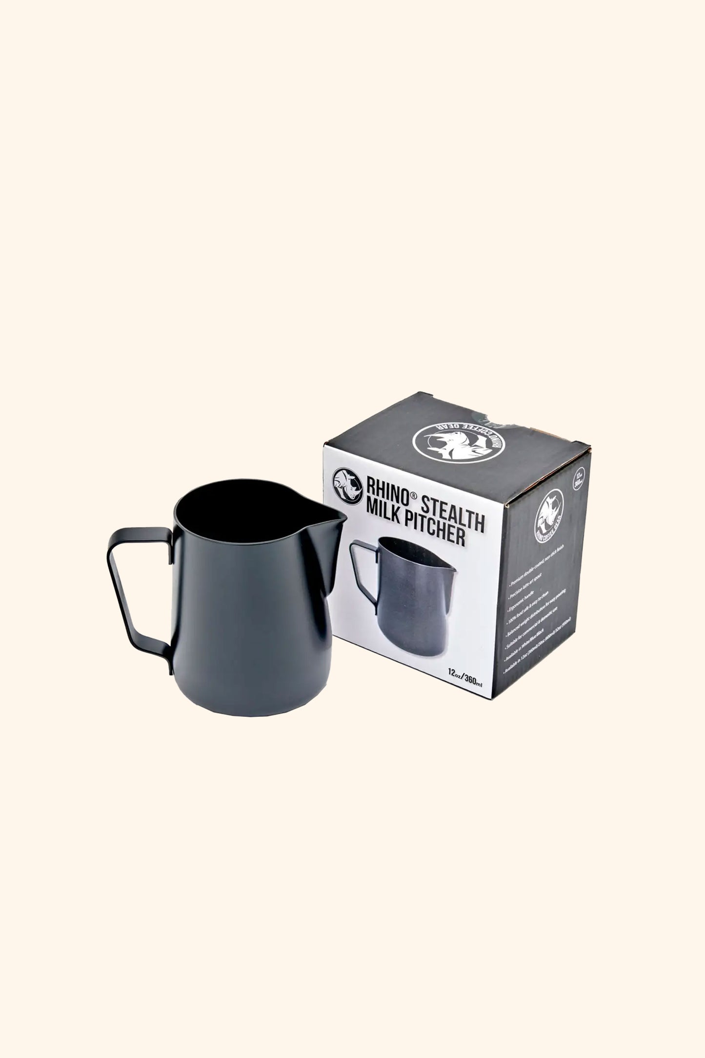 RHINO Profi-Milchkännchen – Schwarz
